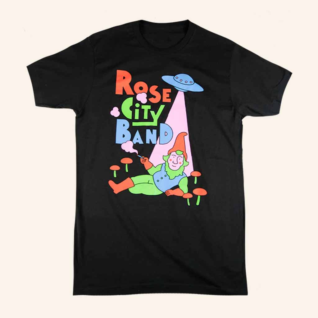 Rose City Band Merch Smoking Gnome UFO T-Shirt Funny Gift For Brother Rose City Band Merch Smoking Gnome UFO T-Shirt Funny Gift For Brother