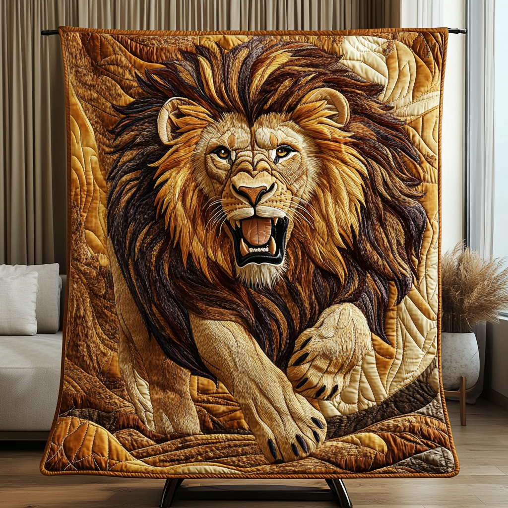 Royal Power Quilted Blanket Sofa Throw Blanket Presents For People Who Love Lions Royal Power Quilted Blanket Sofa Throw Blanket Presents For People Who Love Lions