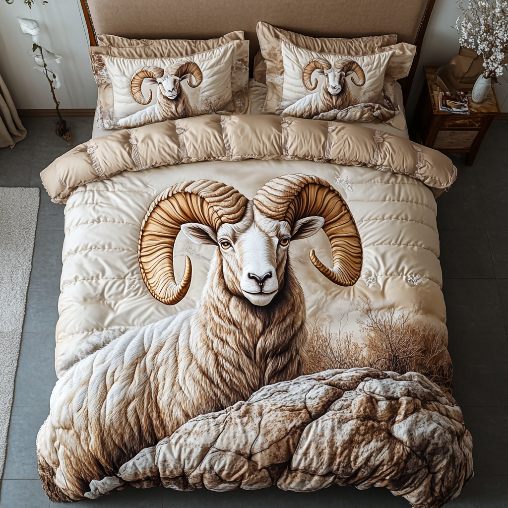 Rugged Peaks Quilted Bedding Set Duvet Cover Bedspread Black Sheep Gift Rugged Peaks Quilted Bedding Set Duvet Cover Bedspread Black Sheep Gift