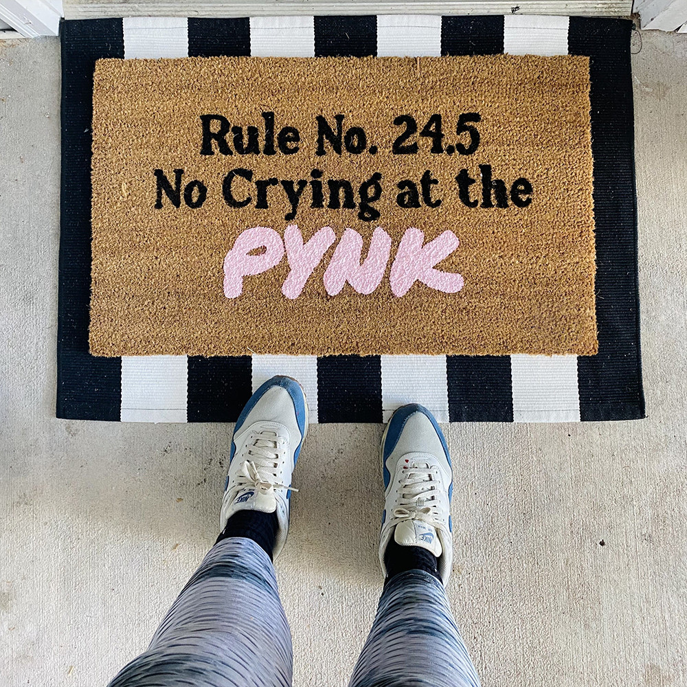 Rule No. 23.5 No Crying In The Pynk Doormat Cute Funny Welcome Mats Sayings Rule No. 23.5 No Crying In The Pynk Doormat Cute Funny Welcome Mats Sayings
