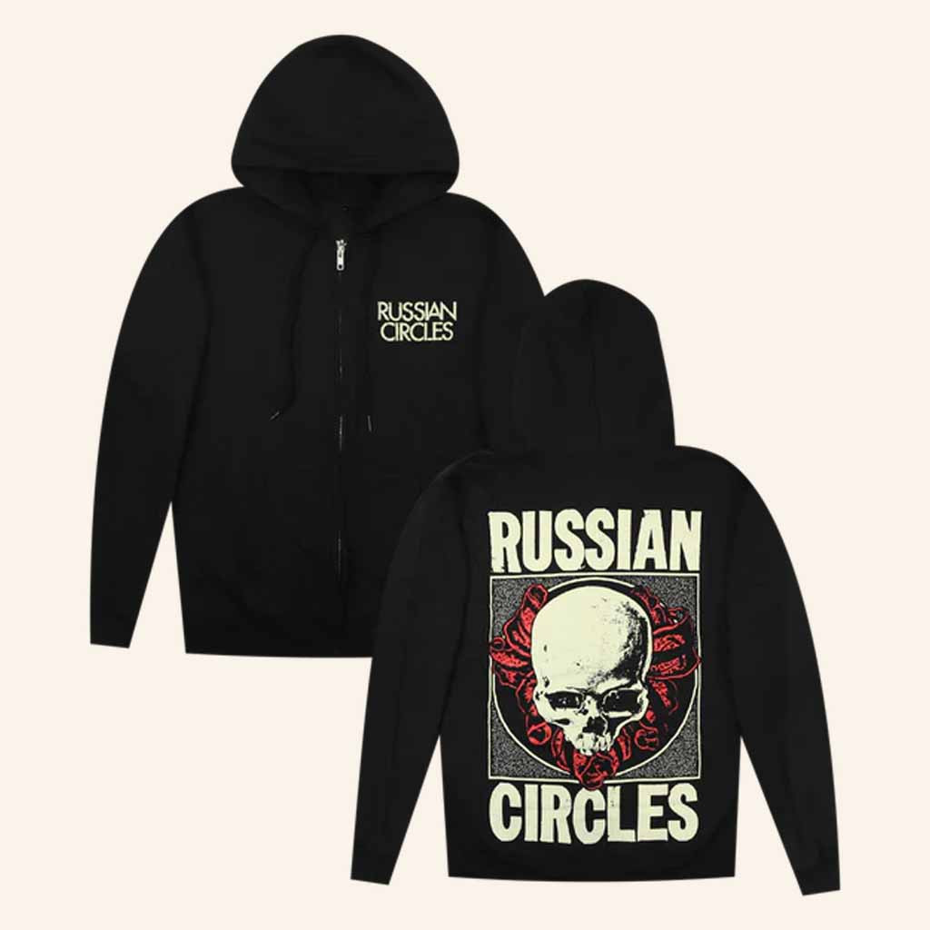 Russian Circles Merch Skullflower Black Zip Hoodie Presents For Music Lovers Russian Circles Merch Skullflower Black Zip Hoodie Presents For Music Lovers