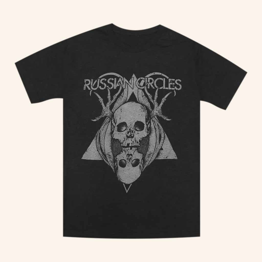 Russian Circles Merch Skulls Black T-Shirt Unique Gifts For Music Lovers Russian Circles Merch Skulls Black T-Shirt Unique Gifts For Music Lovers