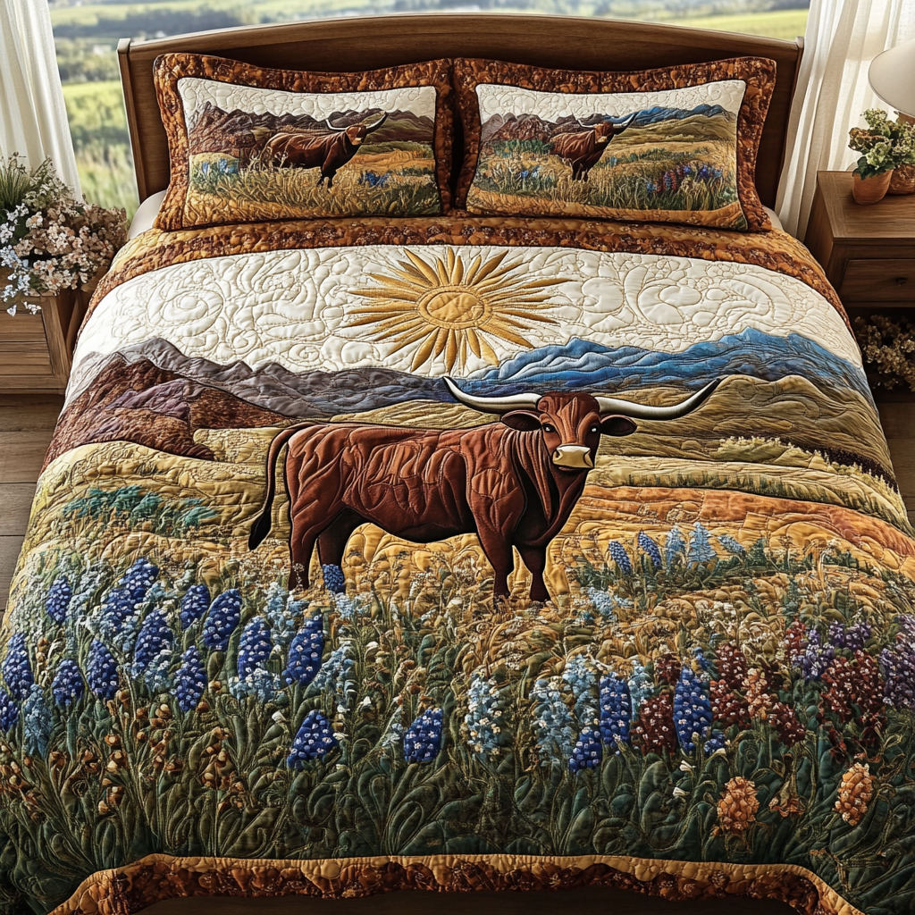 Rustic Beauty Quilted Bedding Set Duvet Cover Bedspread Texan Gift Items Rustic Beauty Quilted Bedding Set Duvet Cover Bedspread Texan Gift Items
