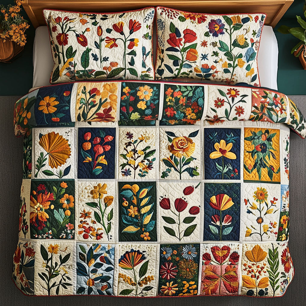 Rustic Blooms Quilted Bedding Set Duvet Cover Bed Sheet Set Floral Gifts Items Rustic Blooms Quilted Bedding Set Duvet Cover Bed Sheet Set Floral Gifts Items