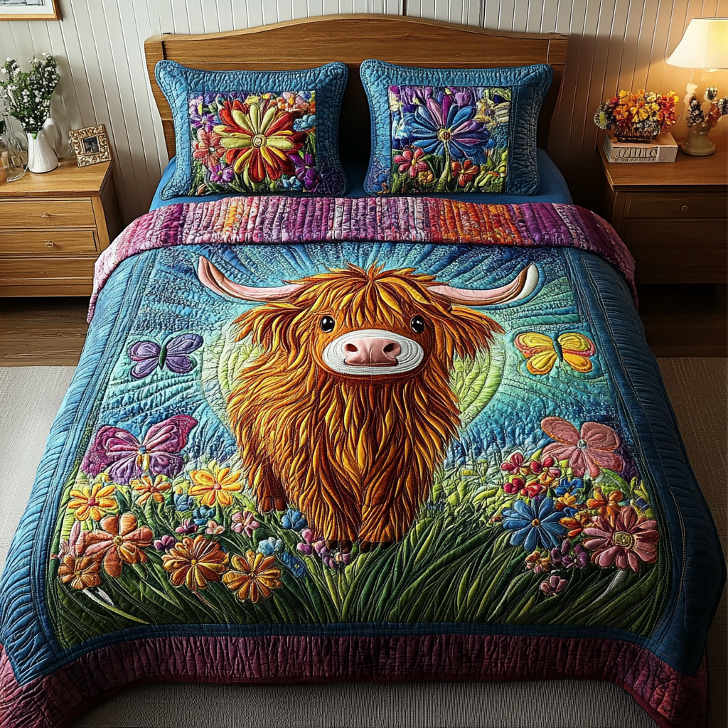 Rustic Cow Quilted Bedding Set Duvet Cover Bedspread Farm Highland Cow Presents Rustic Cow Quilted Bedding Set Duvet Cover Bedspread Farm Highland Cow Presents