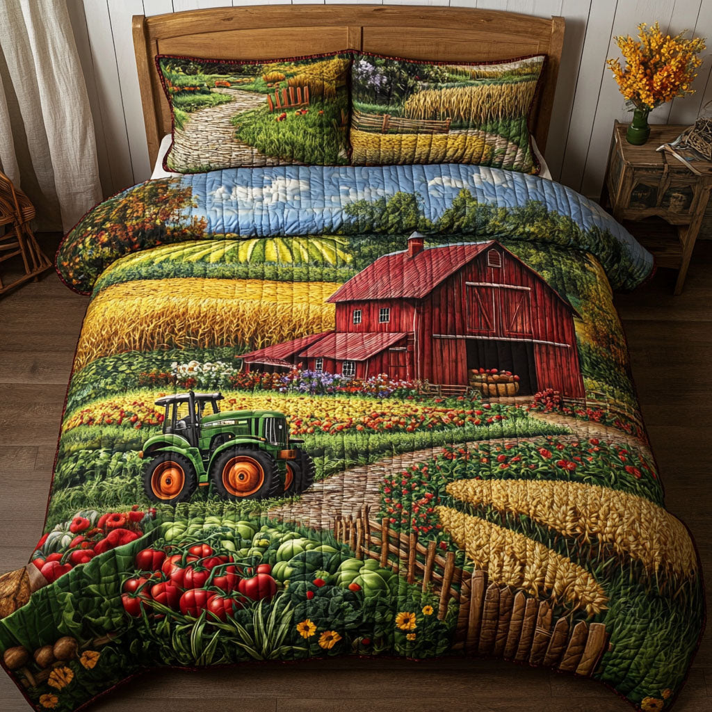 Rustic Farmhouse Quilted Bedding Set Duvet Cover Bedspread Gifts For Tractor Lovers Rustic Farmhouse Quilted Bedding Set Duvet Cover Bedspread Gifts For Tractor Lovers
