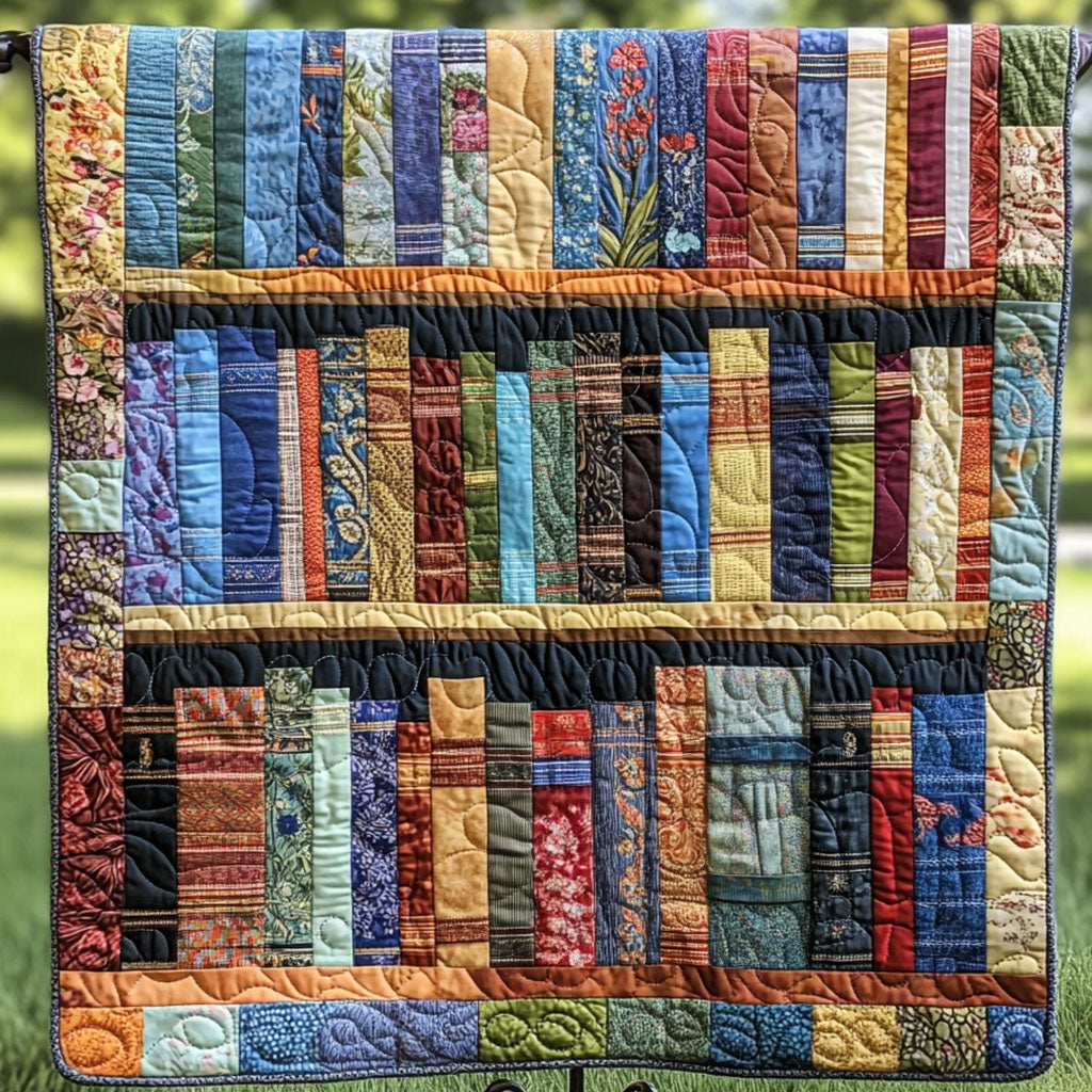 Rustic Harmony Quilted Blanket Cute Colorful Blanket Gifts For Book Worm Rustic Harmony Quilted Blanket Cute Colorful Blanket Gifts For Book Worm