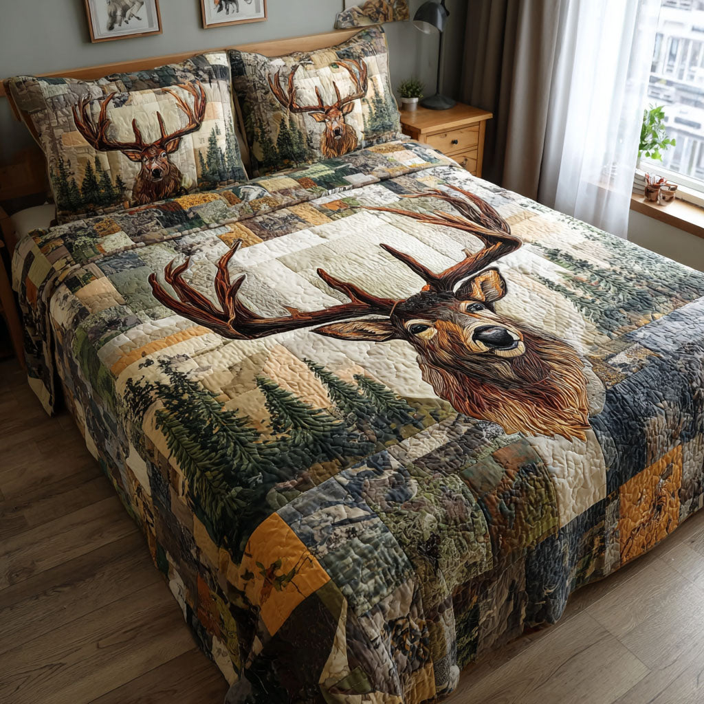 Rustic Tracks Quilted Bedding Set Duvet Cover Bed Sheet Set Christmas Gifts For Deer Hunters Rustic Tracks Quilted Bedding Set Duvet Cover Bed Sheet Set Christmas Gifts For Deer Hunters