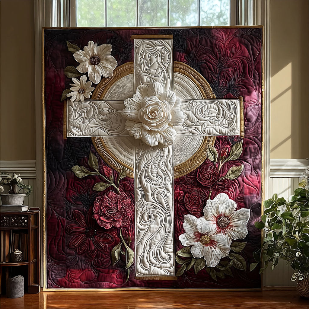 Sacred Blossom Quilted Blanket Nice Throw Blanket Faith Based Easter Gifts Sacred Blossom Quilted Blanket Nice Throw Blanket Faith Based Easter Gifts