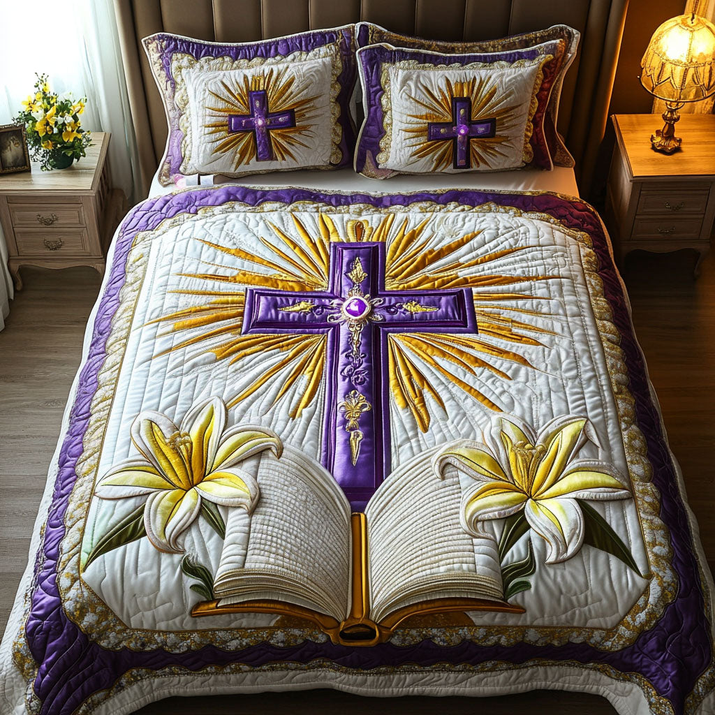Sacred Cross Quilted Bedding Set Duvet Cover Bed Sheet Set Spiritual Gift Of Faith Sacred Cross Quilted Bedding Set Duvet Cover Bed Sheet Set Spiritual Gift Of Faith