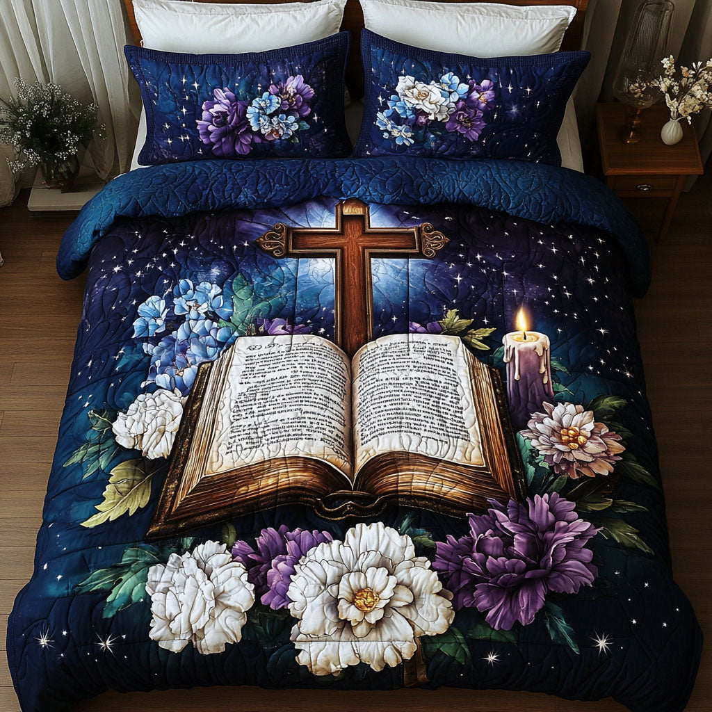 Sacred Garden Quilted Bedding Set Duvet Cover Bed Sheet Set Faith Gifts For Her Sacred Garden Quilted Bedding Set Duvet Cover Bed Sheet Set Faith Gifts For Her