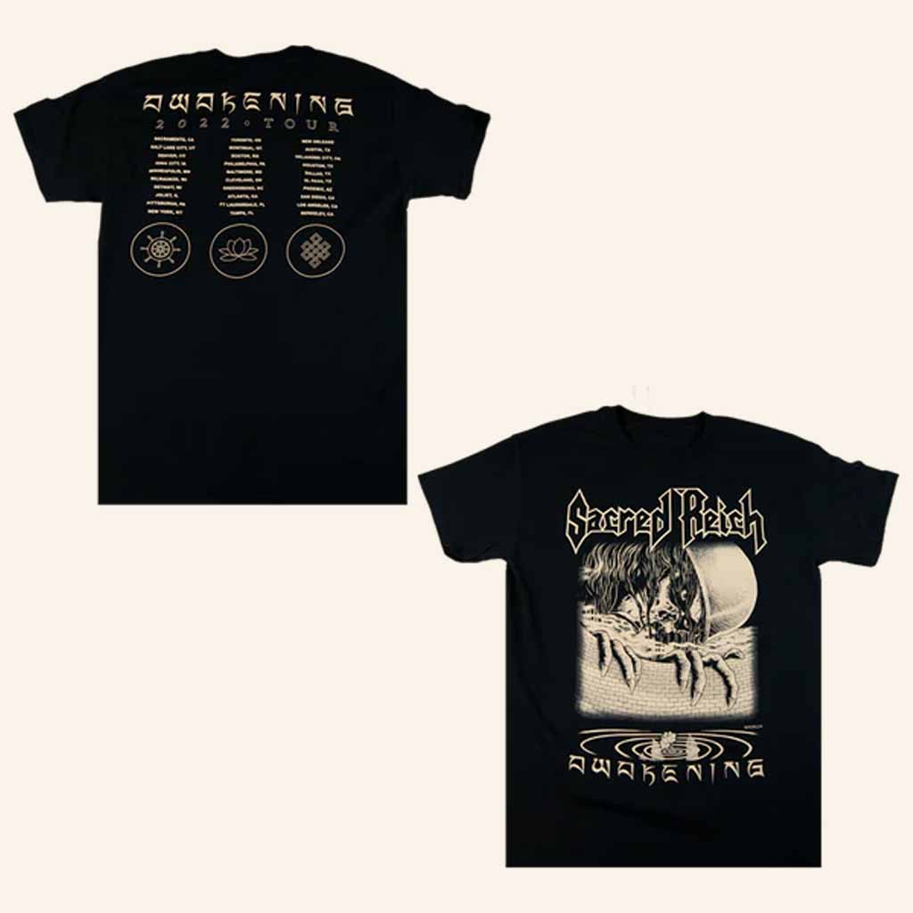 Sacred Reich Merch Awakening 2022 Tour Black Shirt Gift Ideas For Music Lovers Sacred Reich Merch Awakening 2022 Tour Black Shirt Gift Ideas For Music Lovers