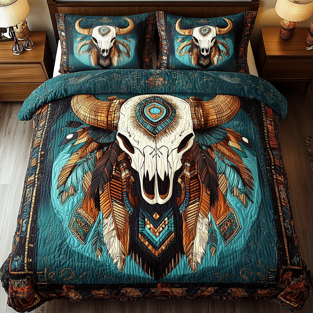 Sacred Skull Quilted Bedding Set Duvet Cover Merch Cool Gifts For Dad Sacred Skull Quilted Bedding Set Duvet Cover Merch Cool Gifts For Dad