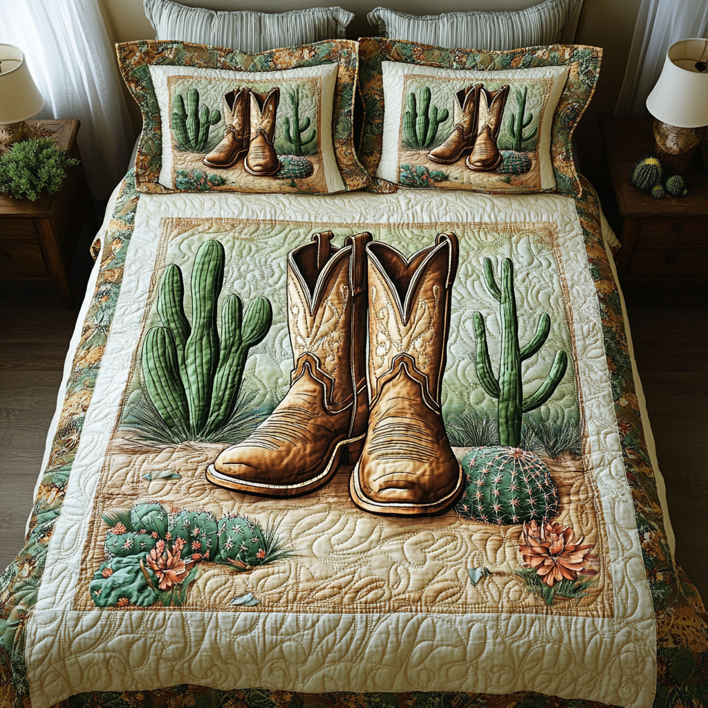 Saddle Up Quilted Bedding Set Duvet Cover Bedspread Best Cowboys Western Gifts