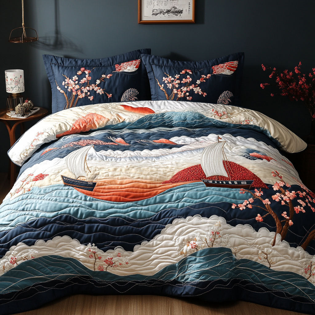 Sail of Spring Quilted Bedding Set Duvet Cover Bed Sheet Set Best Gifts For Sailboat Owners Sail of Spring Quilted Bedding Set Duvet Cover Bed Sheet Set Best Gifts For Sailboat Owners