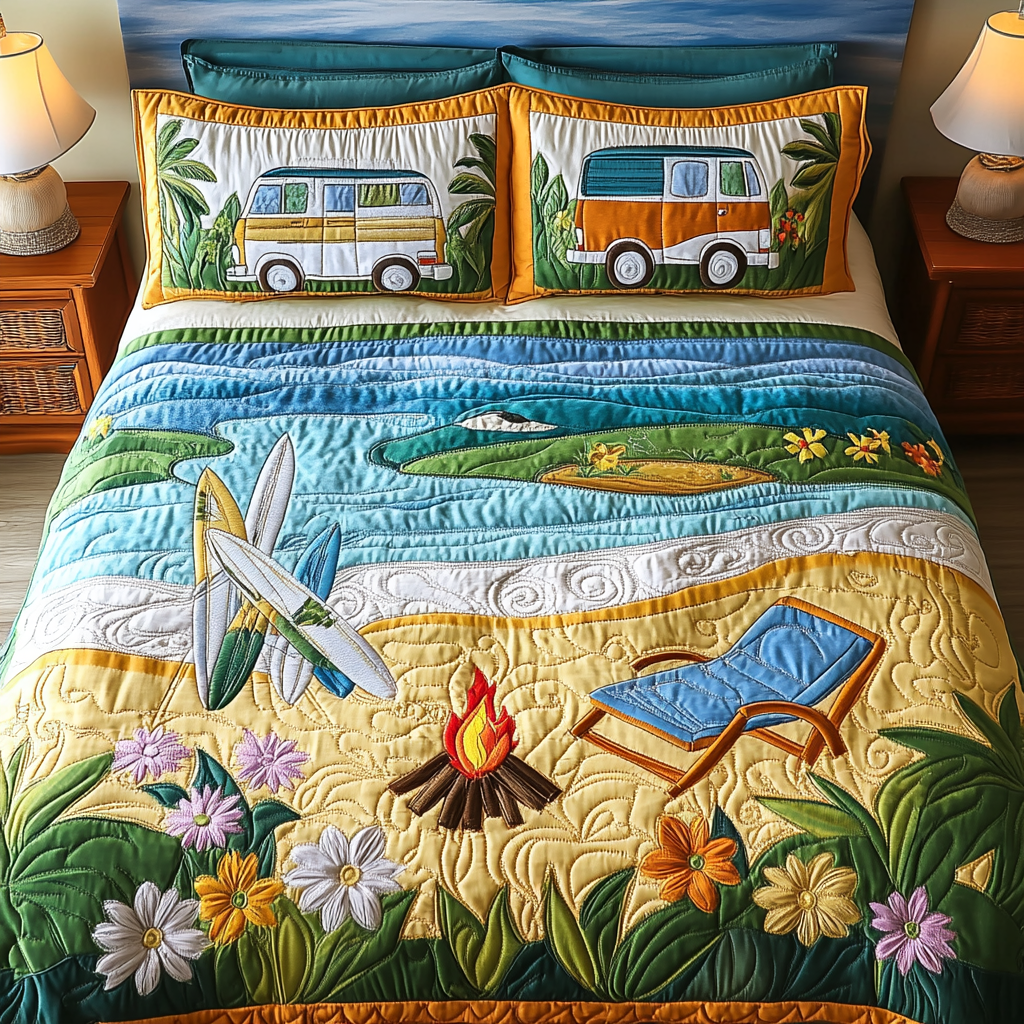 Salt Escape Quilted Bedding Set Duvet Cover Bedspreads Father'S Day Gifts For Beach Lovers Salt Escape Quilted Bedding Set Duvet Cover Bedspreads Father'S Day Gifts For Beach Lovers