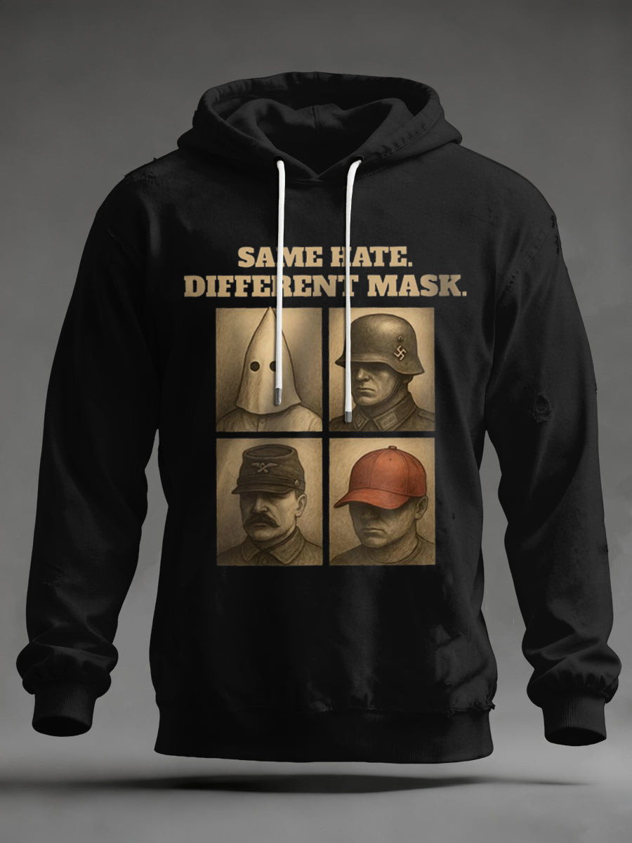 Same Hat Different Mask Hoodie Funny Protest Graphic Hoodie Portland Frog Shirt