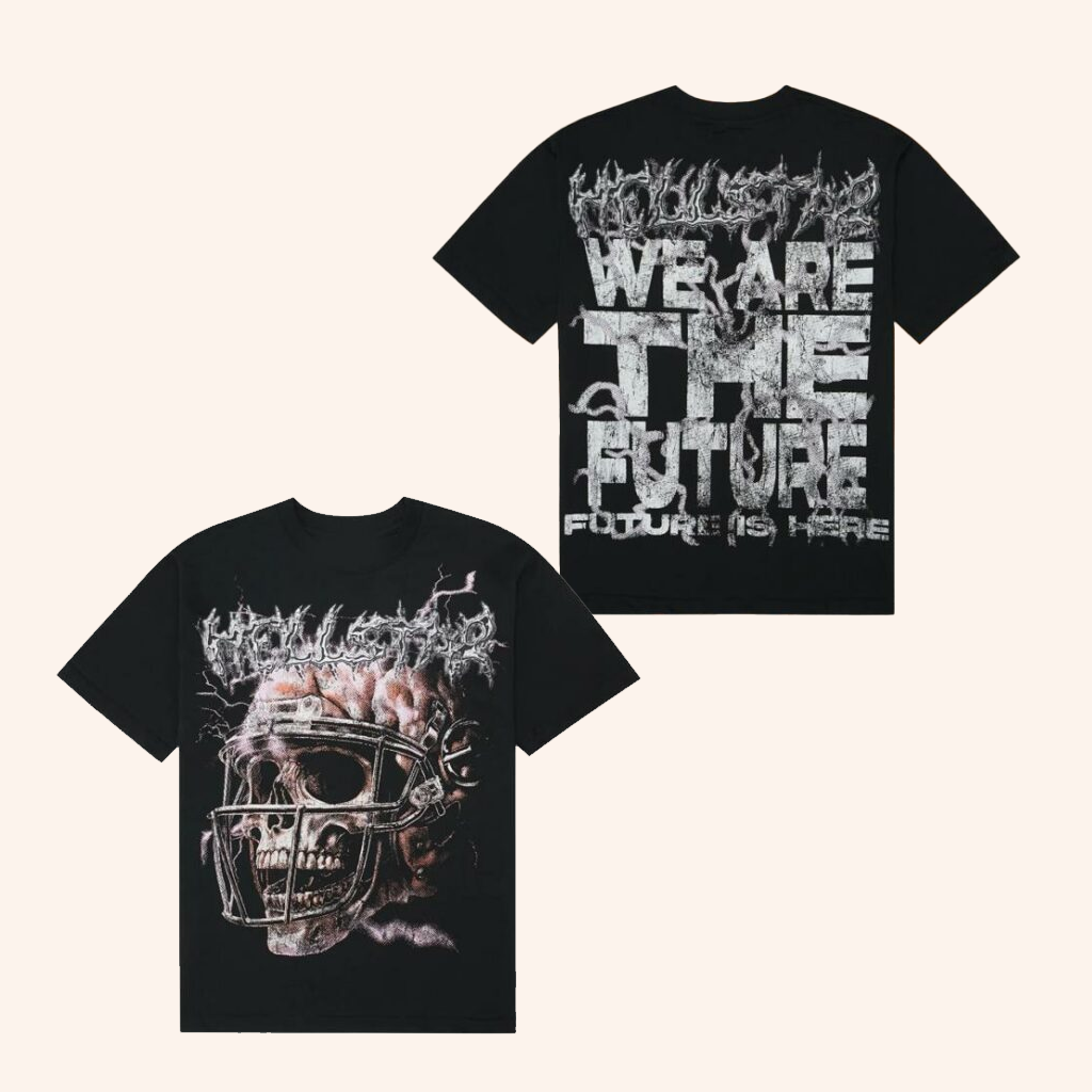 Sangkil Merch Hellstar Rugby Skull T-Shirt We Are The Future Shirt Halloween Gifts For Him