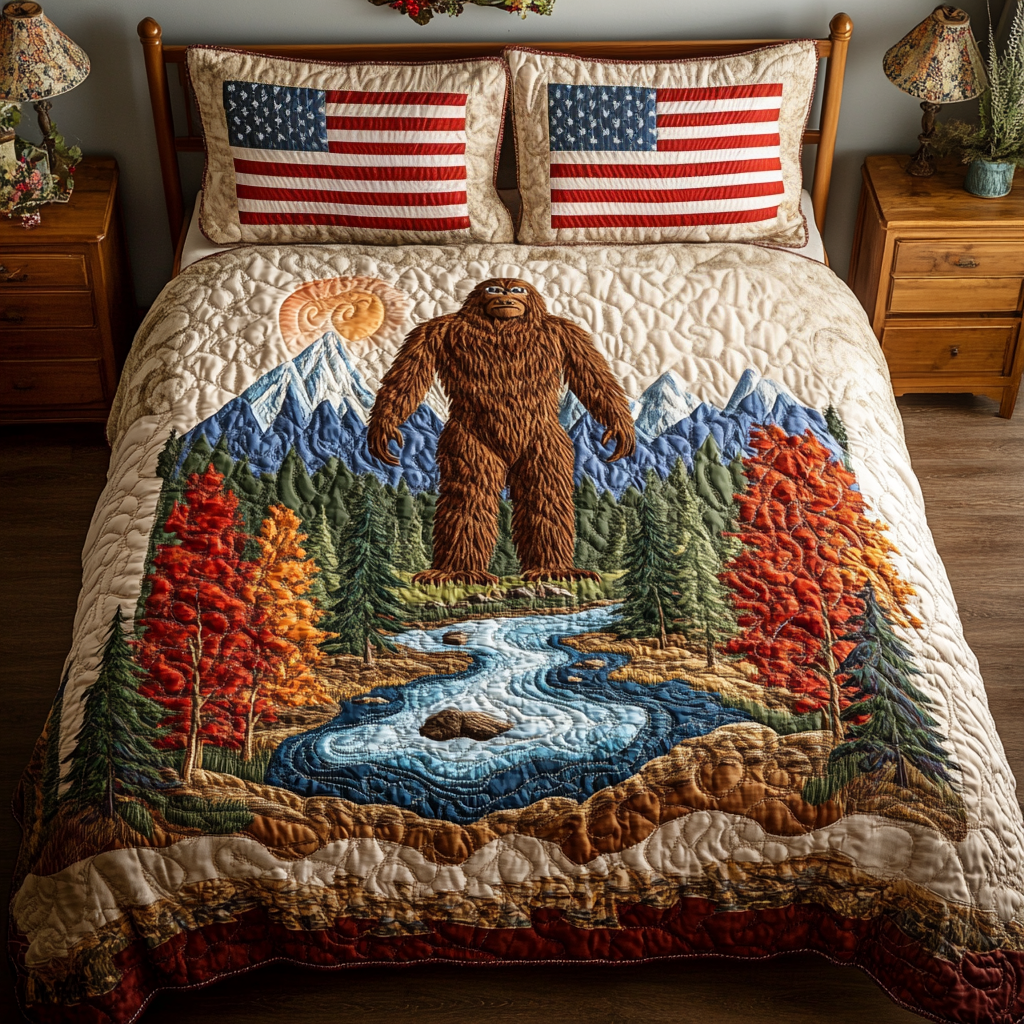Sasquatch Spirit Quilted Bedding Set Duvet Cover Merch Gifts For People Who Like Bigfoot Sasquatch Spirit Quilted Bedding Set Duvet Cover Merch Gifts For People Who Like Bigfoot