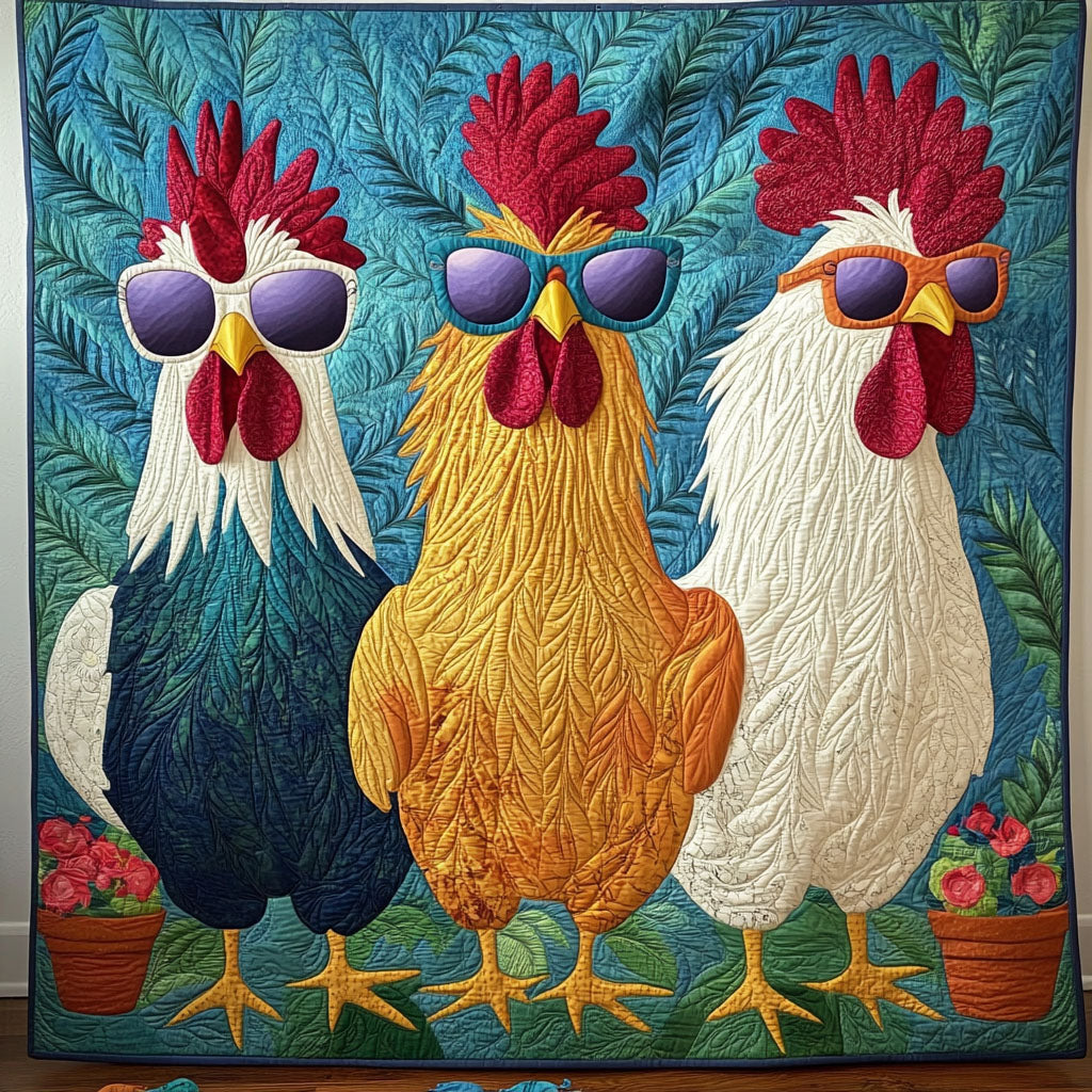Sassy Hen Crew Quilted Blanket Sofa Throw Blanket Best Gifts For Chicken Owners