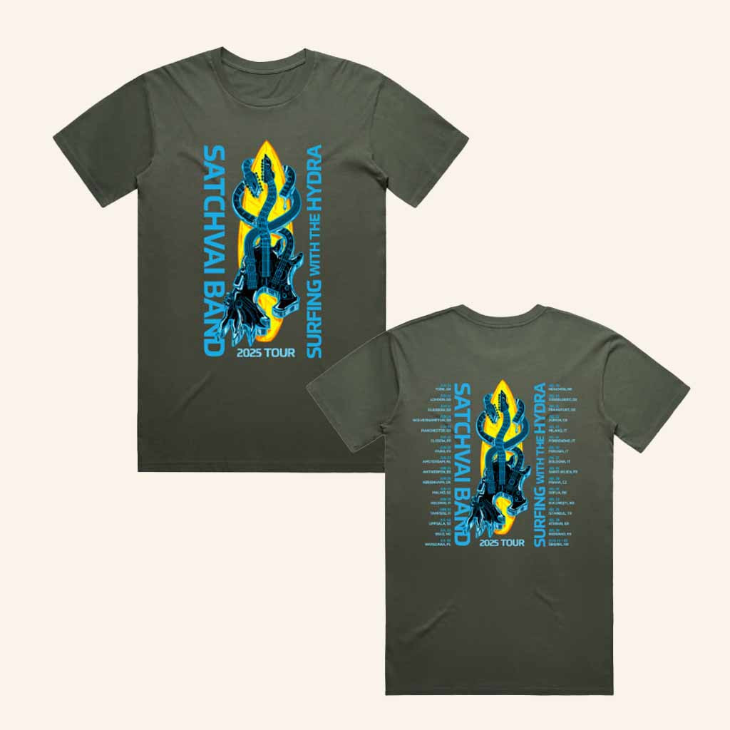 Satriani Merch Surfing With The Hydra Tour 2025 T-Shirt Music Related Gifts For Guys Satriani Merch Surfing With The Hydra Tour 2025 T-Shirt Music Related Gifts For Guys