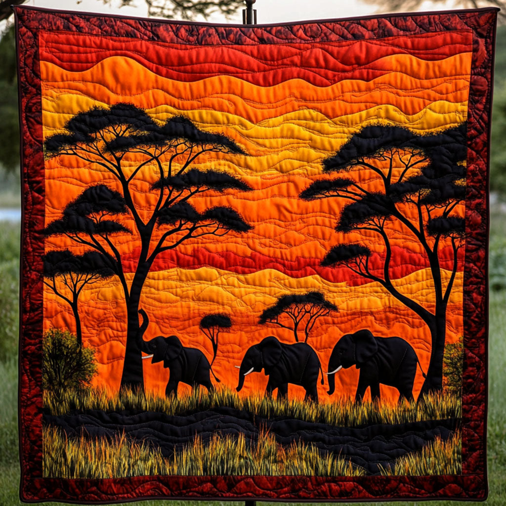 Savanna Glow Quilted Blanket Cute Throw Blanket Birthday Gifts For Elephant Lovers Savanna Glow Quilted Blanket Cute Throw Blanket Birthday Gifts For Elephant Lovers