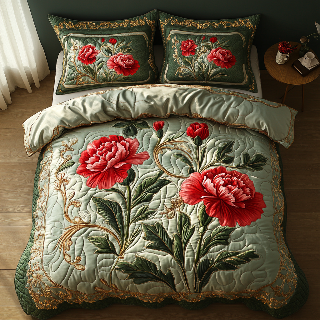 Scarlet Bloom Quilted Bedding Set Duvet Cover Bedspread Christmas Gifts For Older Brother Scarlet Bloom Quilted Bedding Set Duvet Cover Bedspread Christmas Gifts For Older Brother