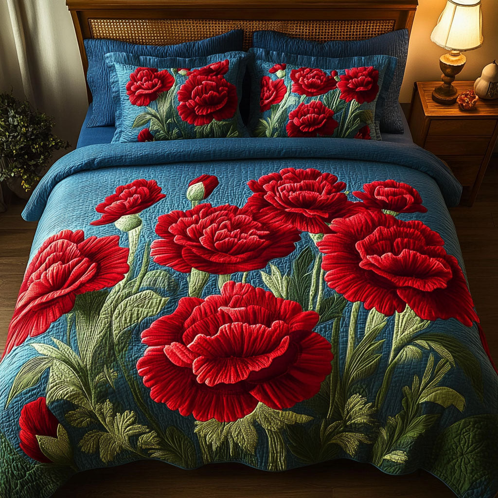 Scarlet Petals of Ohio Quilted Bedding Set Duvet Cover Bedspread Christmas Presents For Older Brother Scarlet Petals of Ohio Quilted Bedding Set Duvet Cover Bedspread Christmas Presents For Older Brother