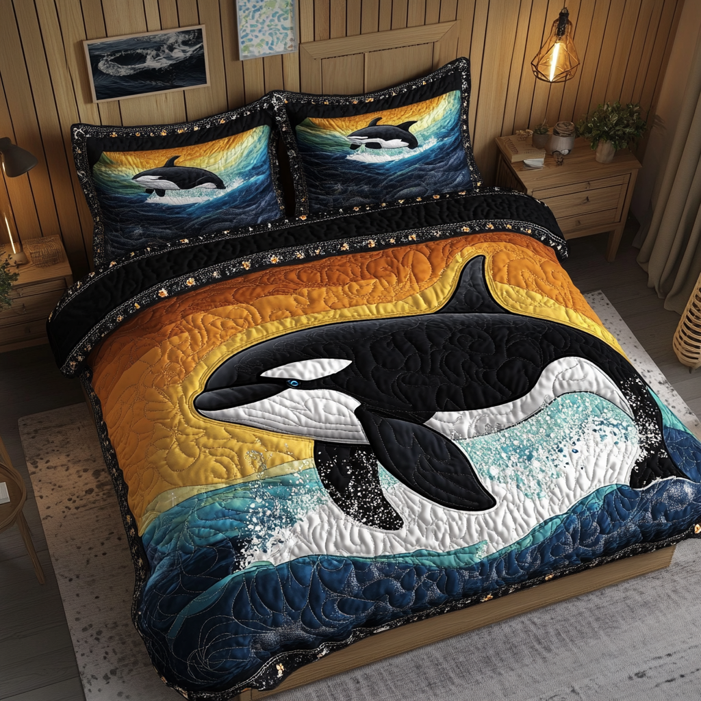 Sea Kings Quilted Bedding Set Duvet Cover Bedspread Whale Related Gifts Sea Kings Quilted Bedding Set Duvet Cover Bedspread Whale Related Gifts