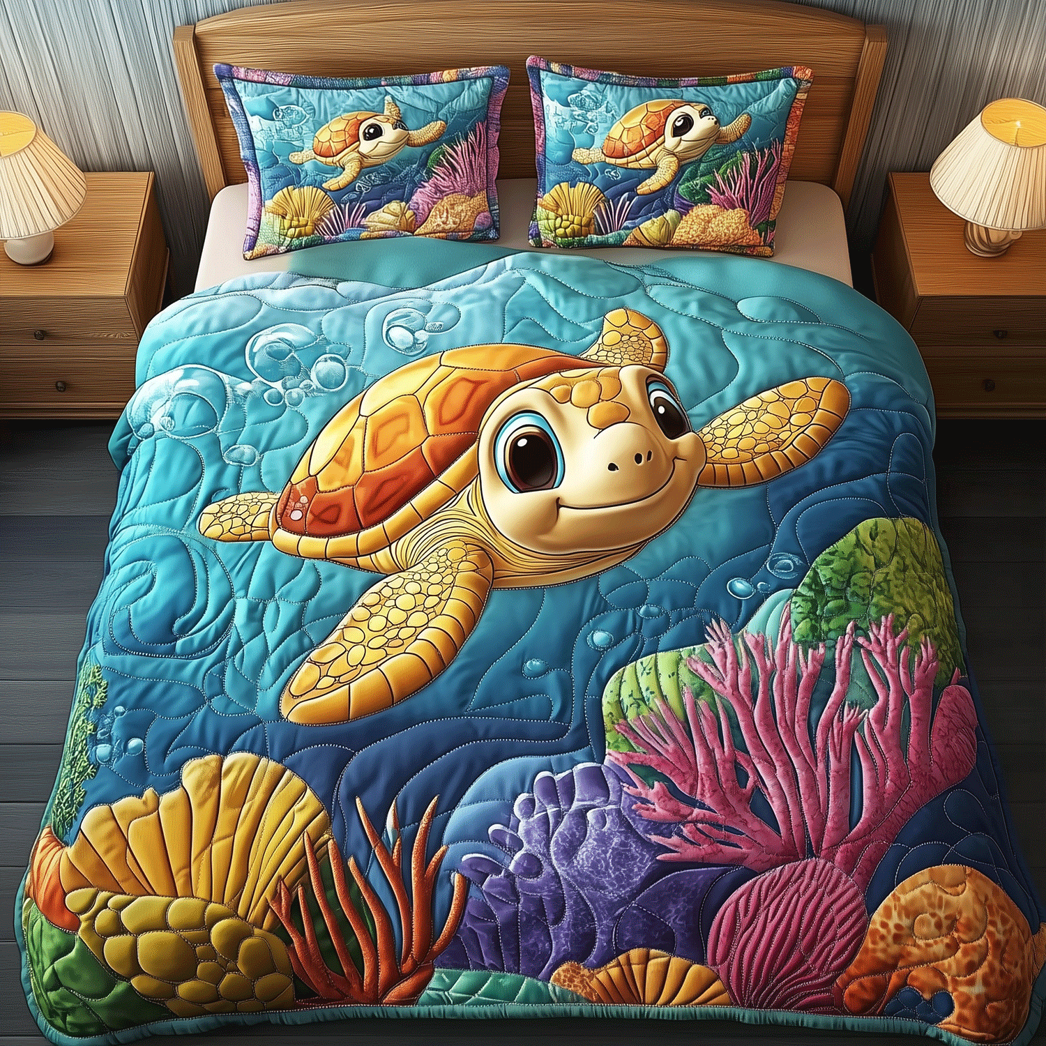 Sea Turtle Quilted Bedding Set Duvet Cover Bedspread Gifts For Sea Turtle Lovers Sea Turtle Quilted Bedding Set Duvet Cover Bedspread Gifts For Sea Turtle Lovers