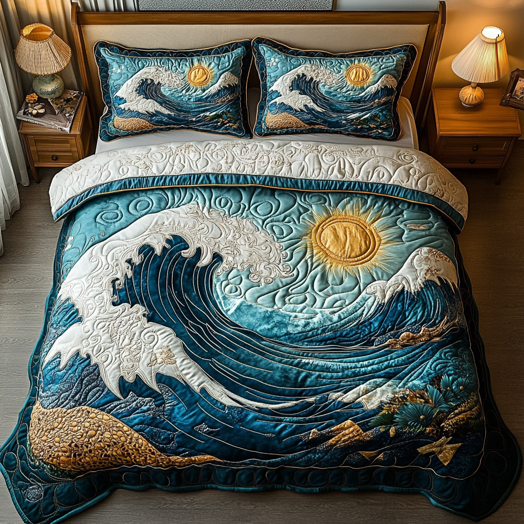 Sea Whisper Quilted Bedding Set Duvet Cover Bed Sheet Set Beach Related Gift Ideas Sea Whisper Quilted Bedding Set Duvet Cover Bed Sheet Set Beach Related Gift Ideas
