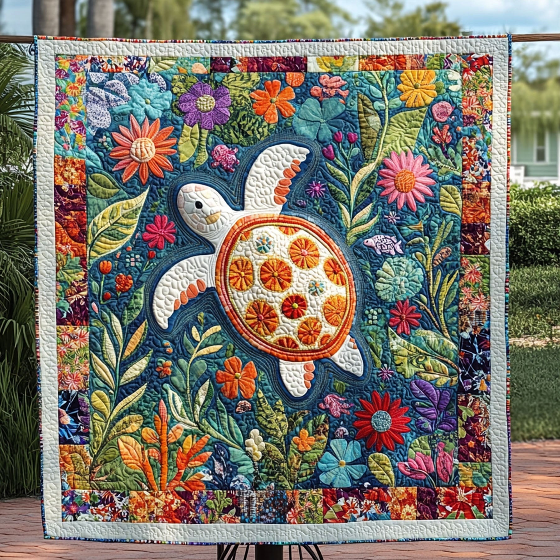 Seafoam Dreams Quilted Blanket Cute Colorful Blanket Sea Turtle Christmas Gifts Seafoam Dreams Quilted Blanket Cute Colorful Blanket Sea Turtle Christmas Gifts