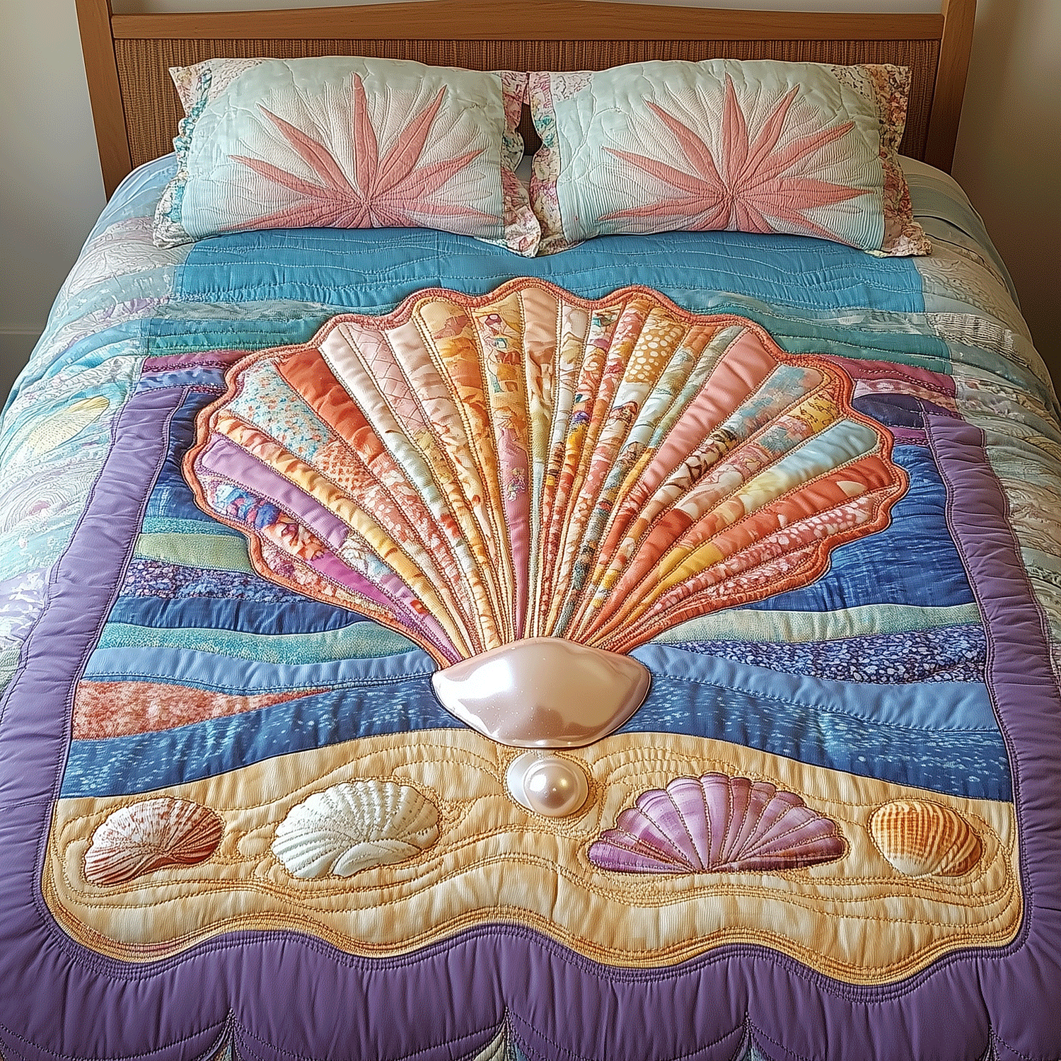Seashore Pearl Quilted Bedding Set Duvet Cover Bedspread Best Gifts For Beach Lovers Seashore Pearl Quilted Bedding Set Duvet Cover Bedspread Best Gifts For Beach Lovers