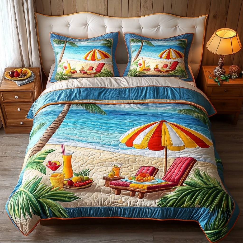 Seaside Brunch Quilted Bedding Set Duvet Cover Bed Sheet Set Beach Lover Christmas Gifts Seaside Brunch Quilted Bedding Set Duvet Cover Bed Sheet Set Beach Lover Christmas Gifts