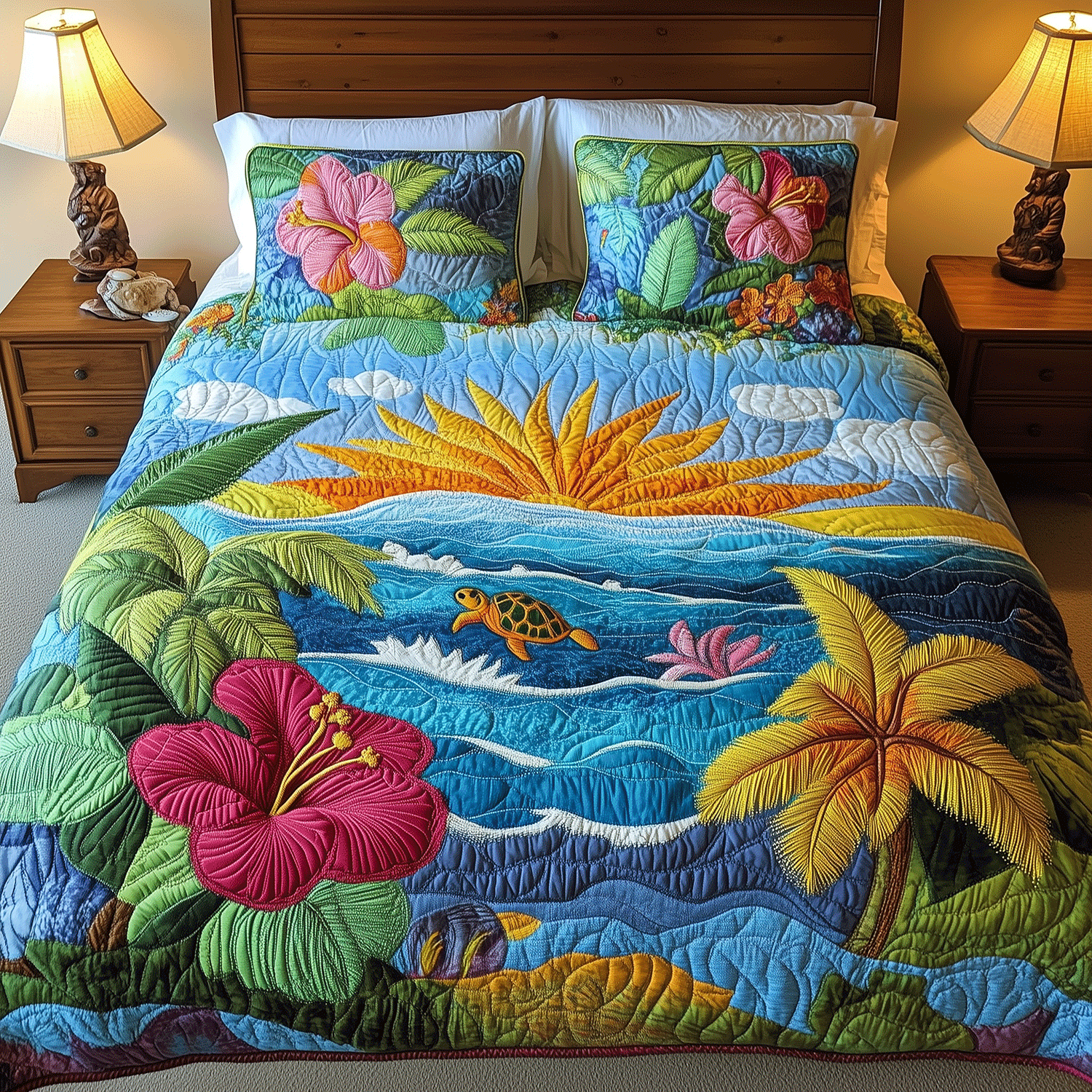 Seaside Serenity Quilted Bedding Set Duvet Cover Bedspread Gifts For Sea Lovers Seaside Serenity Quilted Bedding Set Duvet Cover Bedspread Gifts For Sea Lovers