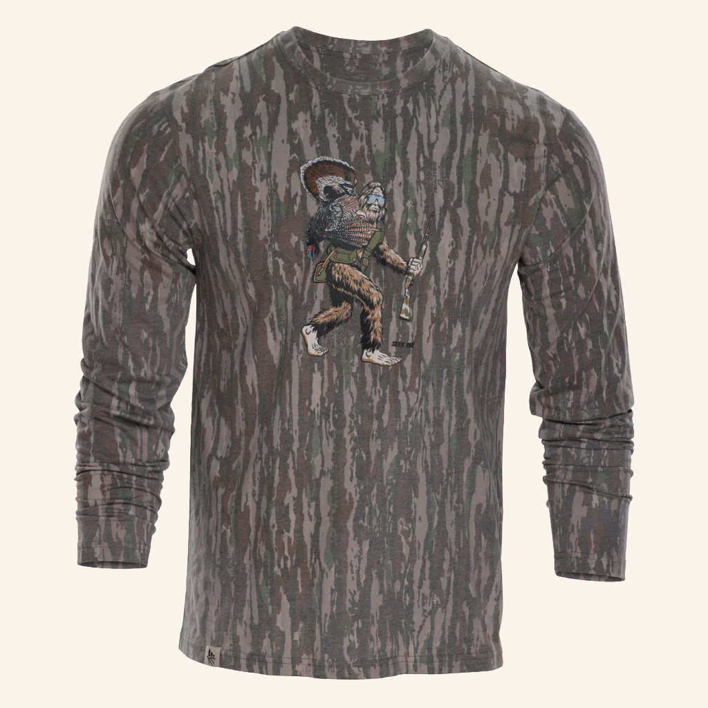 Seek One Merch Bigfoot Turkey Packout Long Sleeve Shirt Gifts For Hunting Lovers Seek One Merch Bigfoot Turkey Packout Long Sleeve Shirt Gifts For Hunting Lovers