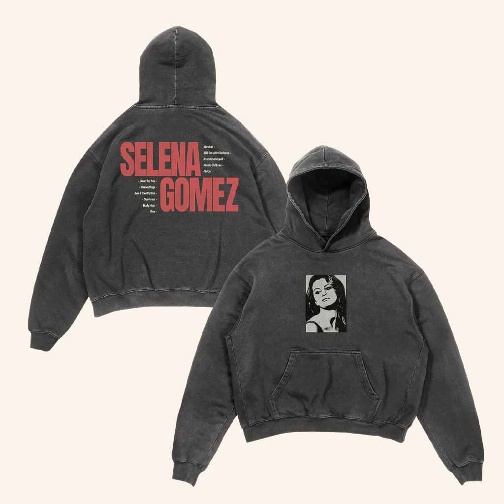 Selena Gomez Merch Revival Photo Hoodie Unique Gifts For Music Lovers