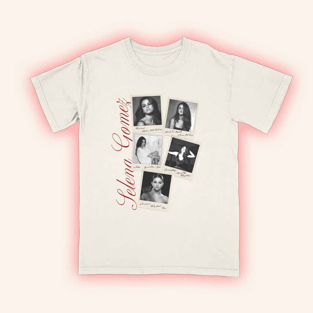 Selena Gomez Merch Revival Polaroid Shirt Birthday Gifts For Music Lovers Selena Gomez Merch Revival Polaroid Shirt Birthday Gifts For Music Lovers