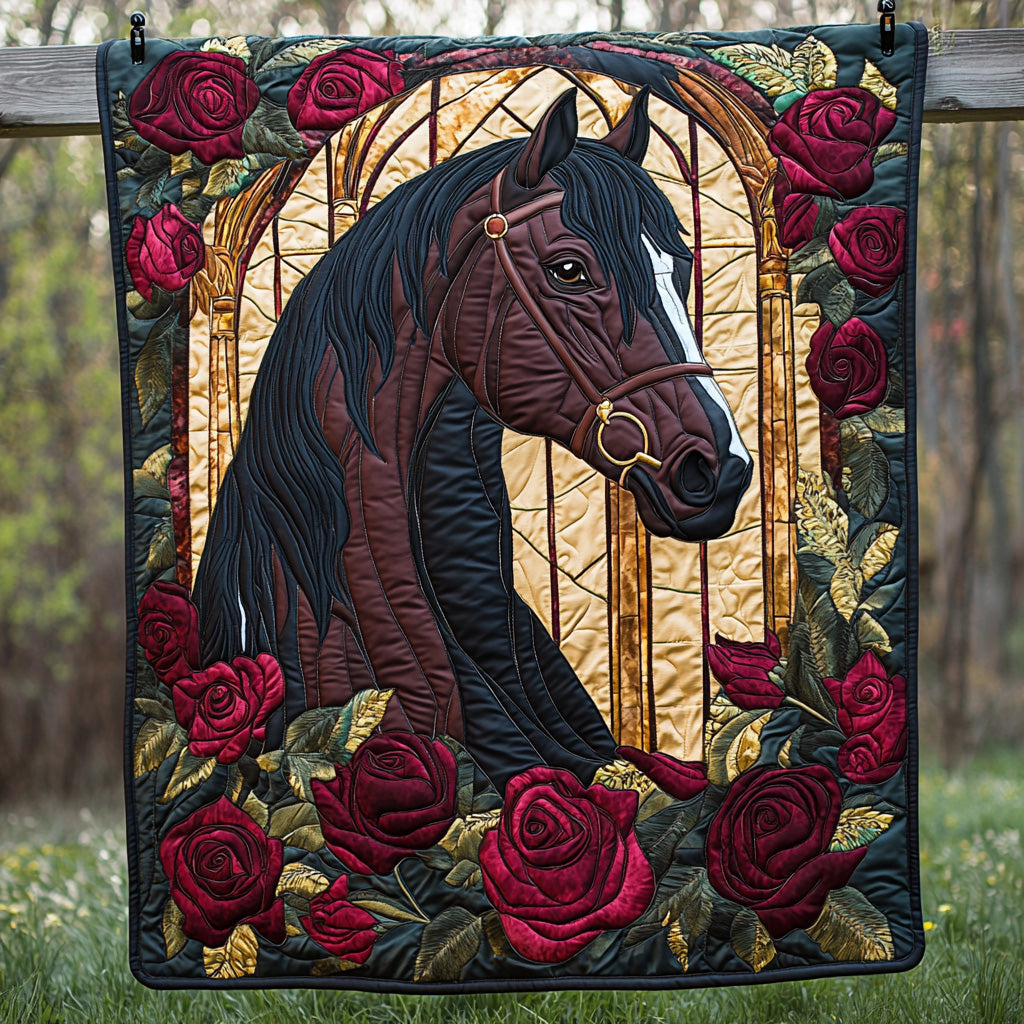 Serene Horse Quilted Blanket Nice Throw Blanket Horse Themed Gifts For Adults Serene Horse Quilted Blanket Nice Throw Blanket Horse Themed Gifts For Adults