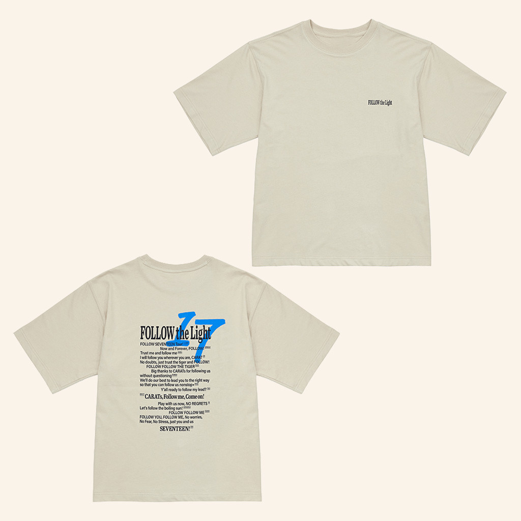 Seventeen New Tour Merch Follow The Light T-Shirt Good Gifts For Friends Seventeen New Tour Merch Follow The Light T-Shirt Good Gifts For Friends