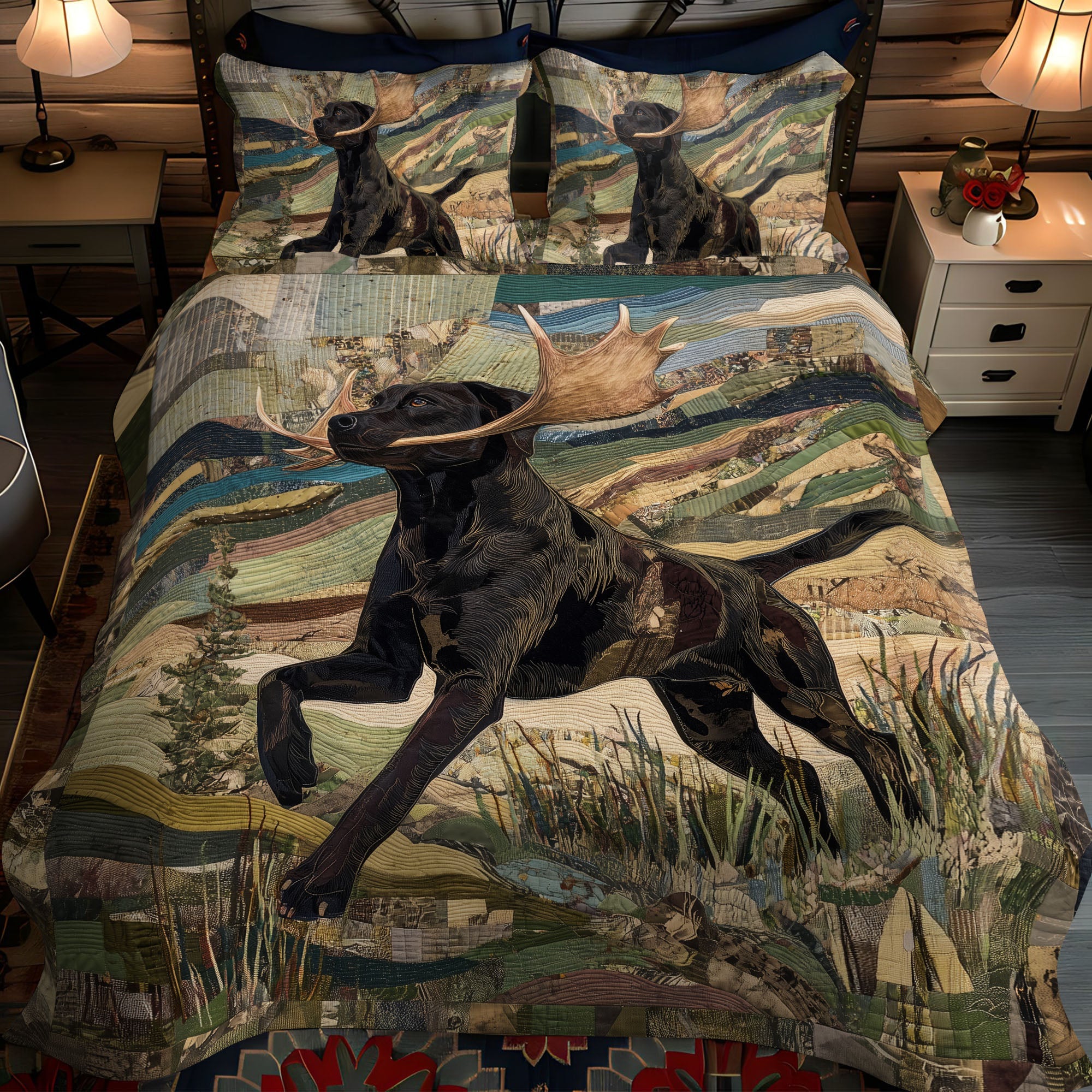 Shadow Tracker Quilted Bedding Set Duvet Cover Bed Sheet Set Deer Hunters Gifts For Dad Shadow Tracker Quilted Bedding Set Duvet Cover Bed Sheet Set Deer Hunters Gifts For Dad