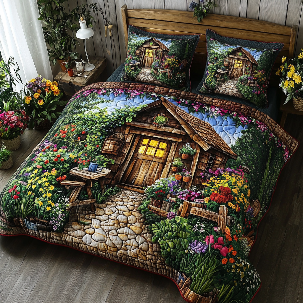 Shed Dreams Quilted Bedding Set Duvet Cover Bedspread Flower Gifts For Women Shed Dreams Quilted Bedding Set Duvet Cover Bedspread Flower Gifts For Women