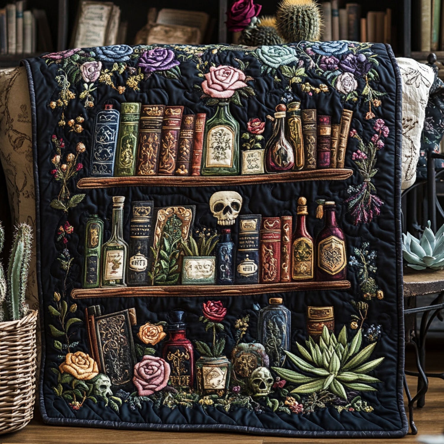 Shelves of Time Quilted Blanket Cute Throw Blanket Gifts For People Who Like Books Shelves of Time Quilted Blanket Cute Throw Blanket Gifts For People Who Like Books