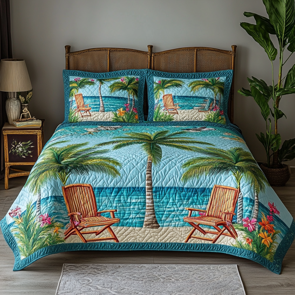 Shore Break Quilted Bedding Set Duvet Cover Bed Sheet Set Beach Housewarming Gifts Shore Break Quilted Bedding Set Duvet Cover Bed Sheet Set Beach Housewarming Gifts