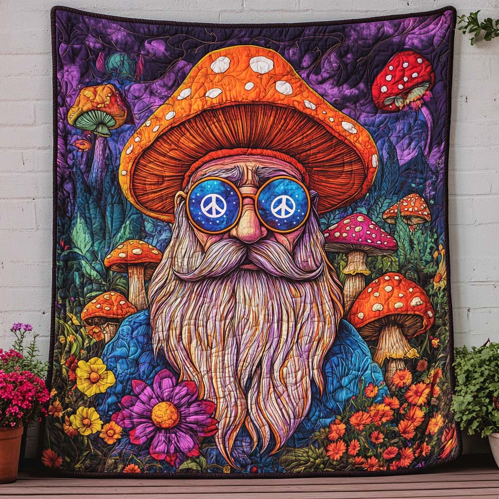 Shroom Sage Quilted Blanket Nice Throw Blanket Gifts For Hippie Brother Shroom Sage Quilted Blanket Nice Throw Blanket Gifts For Hippie Brother