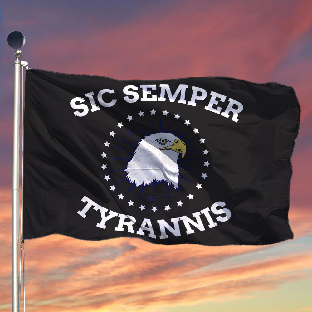 Sic Semper Tyrannis Flag Bald Eagle Patriotic Flags Decor For Indoor Outdoor Sic Semper Tyrannis Flag Bald Eagle Patriotic Flags Decor For Indoor Outdoor