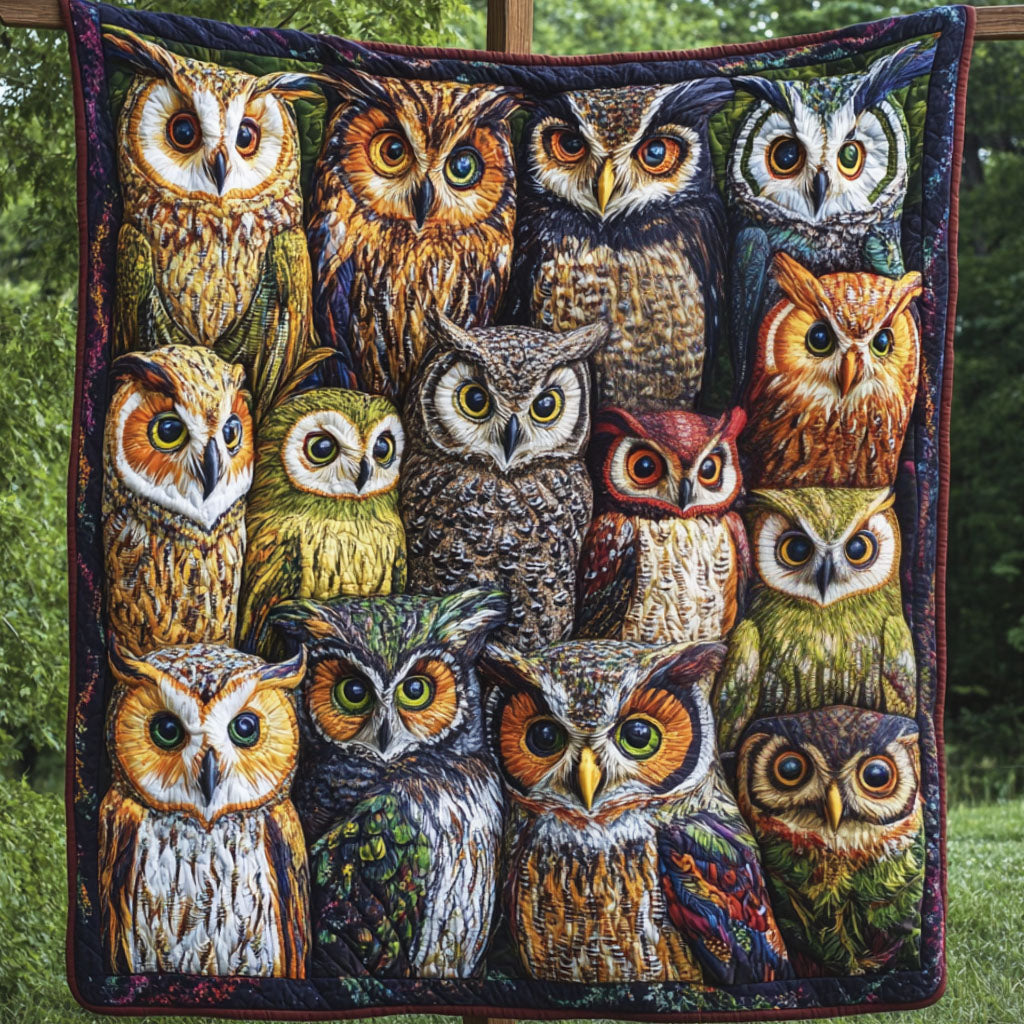 Silent Guardians Quilted Blanket Sofa Throw Blanket Owl Christmas Presents Silent Guardians Quilted Blanket Sofa Throw Blanket Owl Christmas Presents