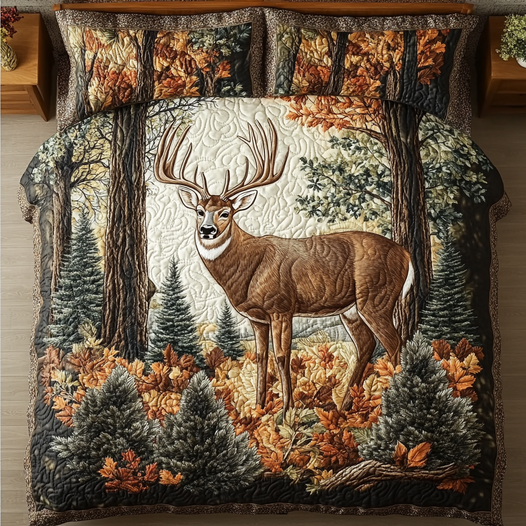Silent Journey Quilted Bedding Set Duvet Cover Bed Sheet Set Best Deer Gifts For Christmas Silent Journey Quilted Bedding Set Duvet Cover Bed Sheet Set Best Deer Gifts For Christmas