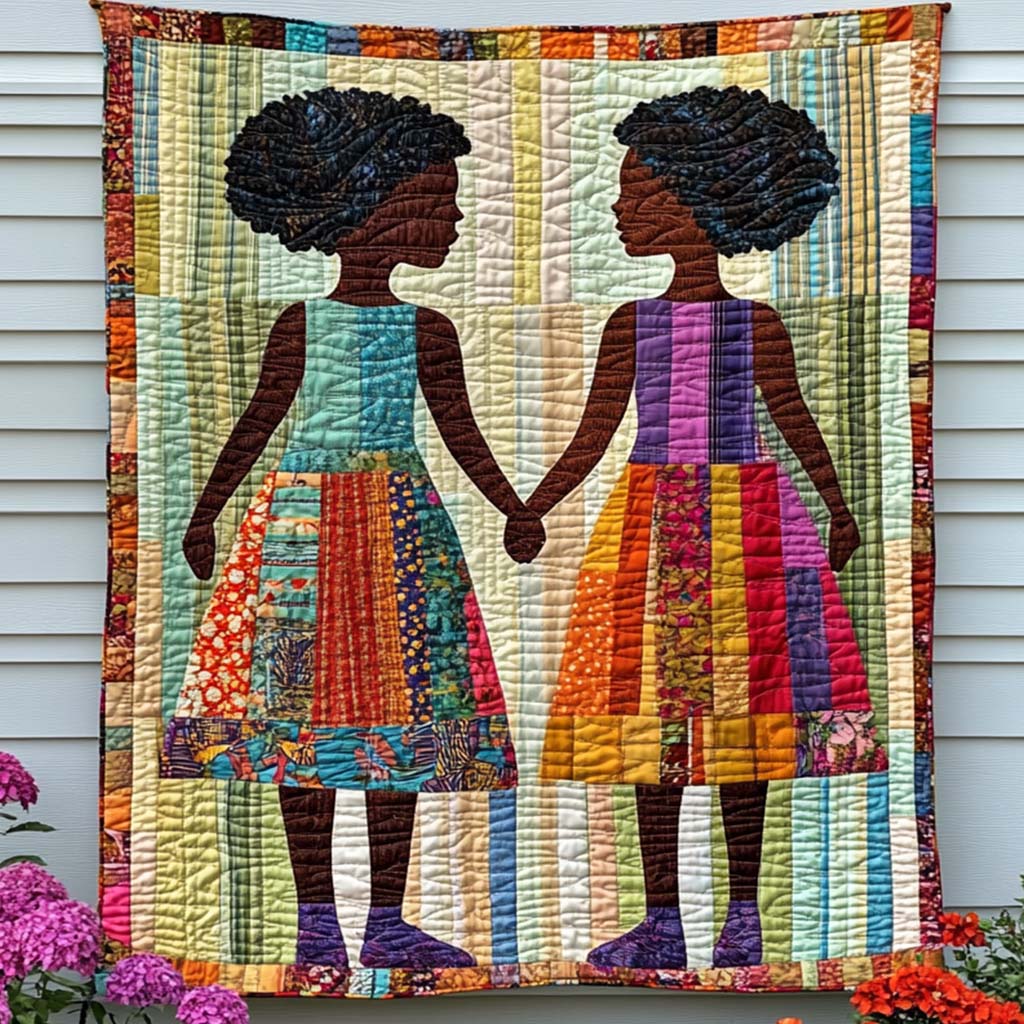 Sisterly Bond Quilted Blanket Nice Throw Blanket Melanin Black History Gifts For Ladies Sisterly Bond Quilted Blanket Nice Throw Blanket Melanin Black History Gifts For Ladies