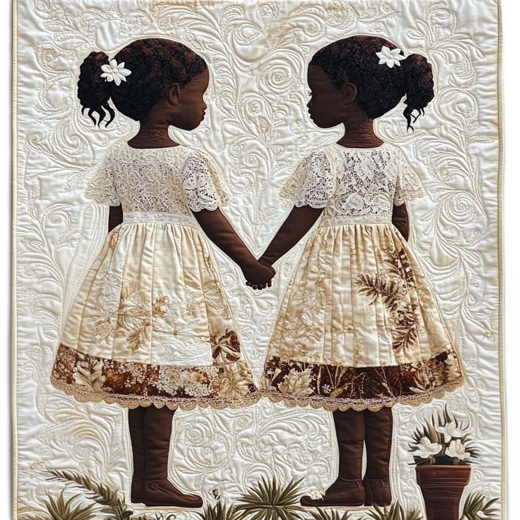 Sisterly Grace Quilted Blanket Nice Throw Blanket Melanin Black History Gifts For Ladies